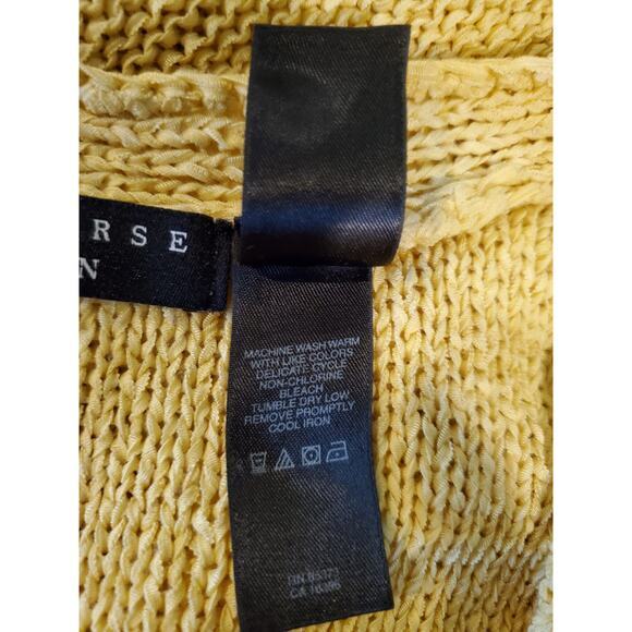 Crazy Horse Womens Size XL Cardigan Button Up Yellow Long Sleeve Knit Spring - Picture 4 of 7